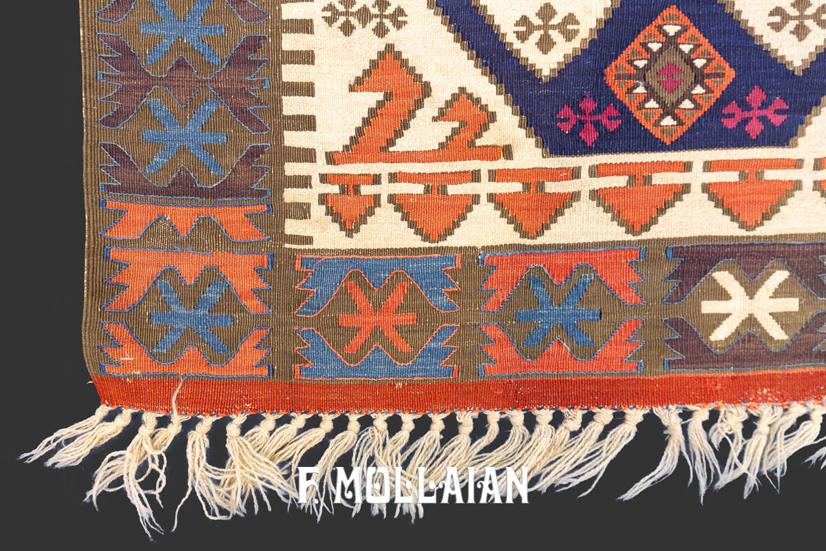 Kilim Rug Anatolian Geometric Design n°:781871